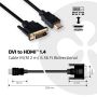 CLUB3D DVI to HDMI 1.4 Cable M/M 2 meter Bidirectional (CAC-1210) thumbnail