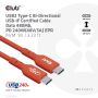 CLUB3D USB2 Type-C Bi-Directional USB-IF Certified Cable Data 480Mb, PD 240W(48V/5A) EPR M/M 1m / 3.23 ft (CAC-1511) thumbnail