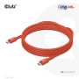 CLUB3D USB2 Type-C Bi-Directional USB-IF Certified Cable Data 480Mb, PD 240W(48V/5A) EPR M/M 3m / 9.84 ft (CAC-1513) thumbnail