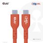 CLUB3D USB2 Type-C Bi-Directional USB-IF Certified Cable Data 480Mb, PD 240W(48V/5A) EPR M/M 3m / 9.84 ft (CAC-1513) thumbnail