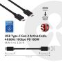 CLUB3D USB Type-C Gen 2 actieve kabel - 4K60Hz, 10Gbps(data) Opladen op 100W M/V 1 m ook geschikt voor Apple Macs (CAC-1522) thumbnail