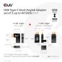 CLUB3D USB Type-C Gen2 Angled Adapter set van 2 - 4K120Hz M/V (CAC-1528) thumbnail