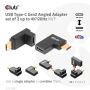 CLUB3D USB Type-C Gen2 Angled Adapter set van 2 - 4K120Hz M/V (CAC-1528) thumbnail