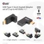 CLUB3D USB Type-C Gen2 Angled Adapter set van 2 - 4K120Hz M/V (CAC-1528) thumbnail