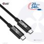 CLUB3D USB4 Gen2x2 Type-C Bi-Directional Cable 4K60Hz, Data 20Gbps, PD 240W(48V/5A) EPR M/M 2m USB IF GECERTIFCIEERD (CAC-1575) thumbnail