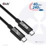 CLUB3D USB4 Gen3x2 Type-C Bi-Directional Cable 8K60Hz, Data 40Gbps, PD 240W(48V/5A) EPR M/M 1m USB IF GECERTIFICEERD (CAC-1576) thumbnail