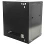 Intellinet 19" netwerkkast wandmontage (standaard), 6U, 450 mm diep, zwart, bouwpakket (flatpack), max. 60 kg, bruikbare diepte 270–350 mm, metalen & glazen deur, afneembare zijpanelen, montagemateriaal niet inbegrepen (711715) thumbnail