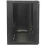 Intellinet 19" netwerkkast wandmontage (standaard), 6U, 450 mm diep, zwart, bouwpakket (flatpack), max. 60 kg, bruikbare diepte 270–350 mm, metalen & glazen deur, afneembare zijpanelen, montagemateriaal niet inbegrepen (711715) thumbnail