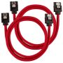 Corsair CC-8900254 SATA-kabel 0,6 m Zwart, Rood (CC-8900254) thumbnail