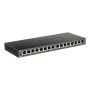 D-Link DGS-1016S Unmanaged Gigabit Ethernet (10/100/1000) Zwart (DGS-1016S/E) thumbnail