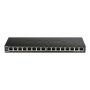 D-Link DGS-1016S Unmanaged Gigabit Ethernet (10/100/1000) Zwart (DGS-1016S/E) thumbnail