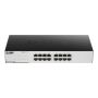 D-Link GO-SW-16G Unmanaged L2 Gigabit Ethernet (10/100/1000) 1U Zwart (GO-SW-16G/E) thumbnail