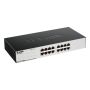 D-Link GO-SW-16G Unmanaged L2 Gigabit Ethernet (10/100/1000) 1U Zwart (GO-SW-16G/E) thumbnail