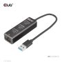 CLUB3D USB 3.2 Gen1 Type-A, 3 Ports Hub with Gigabit Ethernet (CSV-1430A) thumbnail