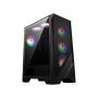 MSI MAG FORGE 120A AIRFLOW computerbehuizing Midi Tower Zwart, Transparant (306-7G23A21-809) thumbnail