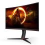AOC CQ27G2S/BK computer monitor 68,6 cm (27") 2560 x 1440 Pixels Quad HD Zwart, Rood (CQ27G2S/BK) thumbnail