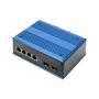 Digitus DN-651148 netwerk-switch Unmanaged Gigabit Ethernet (10/100/1000) Zwart, Blauw (DN-651148) thumbnail