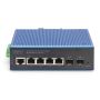 Digitus DN-651154 netwerk-switch Managed L2 Gigabit Ethernet (10/100/1000) Zwart, Blauw (DN-651154) thumbnail
