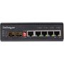 StarTech.com Industrial 6 Port Gigabit Ethernet Switch 4 PoE RJ45 +2 SFP Slots 30W PoE+ 12-48VDC 10/100/1000 Rugged Power Over Ethernet LAN Switch -40C to 75C DIN Monteerbaar (IES1G52UP12V) thumbnail