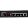 StarTech.com Industrial 6 Port Gigabit Ethernet Switch 4 PoE RJ45 +2 SFP Slots 30W PoE+ 48VDC 10/100/1000 Power Over Ethernet LAN Switch -40C to 75C met DIN Connector/Monteerbaar (IES1G52UPDIN) thumbnail