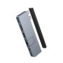 HYPER DUO PRO 7-in-2 USB-C Hub USB Type-C 104 Mbit/s Grijs (HD575BUGL) thumbnail