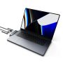HYPER DUO PRO 7-in-2 USB-C Hub USB Type-C 104 Mbit/s Grijs (HD575BUGL) thumbnail