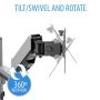V7 DM1DTA-1E flat panel bureau steun 81,3 cm (32") Zilver (DM1DTA-1E) thumbnail