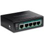 TRENDnet TI-B541 5-Port DIN-Rail Switch, PoE++ Powered mit PoE Pass-Through (TI-B541) thumbnail