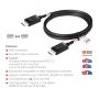 CLUB3D DisplayPort 2.1 Bi-Directional VESA DP80 Gecertificeerde kabel 4K240Hz, 8K60Hz or 10K30Hz M/M 1.2m/3.94ft (CAC-1091) thumbnail