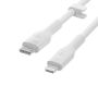 Belkin Cbl Silicone USB-C LTG 3M blc Wit (CAA009BT3MWH) thumbnail