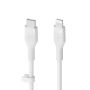 Belkin Cbl Silicone USB-C LTG 3M blc Wit (CAA009BT3MWH) thumbnail