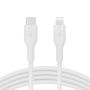 Belkin Cbl Silicone USB-C LTG 3M blc Wit (CAA009BT3MWH) thumbnail
