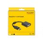 DeLOCK 61008 video kabel adapter 0,15 m DisplayPort DVI-D Zwart (61008) thumbnail