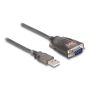 DeLOCK 61400 tussenstuk voor kabels USB A RS-232 Zwart (61400) thumbnail