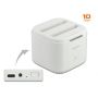 DeLOCK 63084 basisstation voor opslagstations USB 3.2 Gen 2 (3.1 Gen 2) Type-C Wit (63084) thumbnail