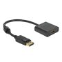 DeLOCK 63585 video kabel adapter 0,2 m DisplayPort HDMI Zwart (63585) thumbnail