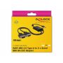 DeLOCK 63950 seriële kabel Zwart 0,6 m USB 2.0 Type-A 2 x RS-232 DB9 (63950) thumbnail