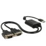 DeLOCK 63950 seriële kabel Zwart 0,6 m USB 2.0 Type-A 2 x RS-232 DB9 (63950) thumbnail