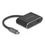 DeLOCK 64199 video kabel adapter 0,15 m USB Type-C HDMI Type A (Standaard) Zwart (64199) thumbnail