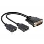 DeLOCK 65280 video kabel adapter 0,25 m DMS 2 x HDMI Zwart (65280) thumbnail