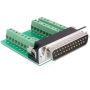 DeLOCK 65318 kabel-connector Sub-D 25 Zwart, Groen, Zilver (65318) thumbnail