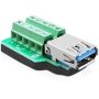 DeLOCK 65370 tussenstuk voor kabels USB 3.0-A 10p Zwart, Groen, Zilver (65370) thumbnail