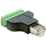 DeLOCK 65389 tussenstuk voor kabels RJ45 8p Zwart, Groen (65389) thumbnail