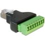 DeLOCK 65389 tussenstuk voor kabels RJ45 8p Zwart, Groen (65389) thumbnail