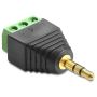 DeLOCK 65419 tussenstuk voor kabels 3.5mm 3p Zwart, Groen, Zilver (65419) thumbnail
