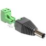 DeLOCK 65422 tussenstuk voor kabels DC 2.1 x 5.5 mm 2p Zwart, Groen (65422) thumbnail