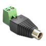 DeLOCK 65423 tussenstuk voor kabels DC 2.1 x 5.5 mm 2p Zwart, Groen (65423) thumbnail