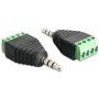 DeLOCK 65453 tussenstuk voor kabels 3.5mm 4pin Zwart, Groen (65453) thumbnail