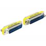 DeLOCK 65482 tussenstuk voor kabels Sub-D 25 Blauw, Zilver, Geel (65482) thumbnail