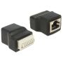 DeLOCK 65527 tussenstuk voor kabels RJ45 Zwart, Zilver (65527) thumbnail